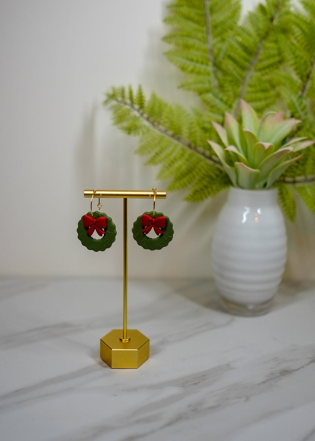 Christmas Wreath Hoops